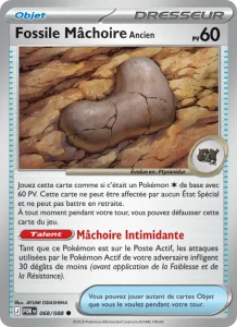 Carte Pokemon Fossile Mâchoire Ancien 068/88 Équilibre Parfait