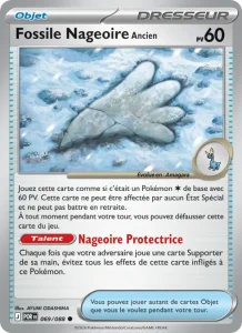 Carte Pokemon Fossile Nageoire Ancien 069/88 Équilibre Parfait