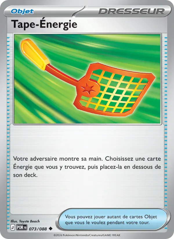 Scan HD carte Pokémon Tape-Énergie 073/88 — Équilibre Parfait