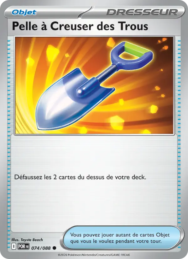 Scan HD carte Pokémon Pelle à Creuser des Trous 074/88 — Équilibre Parfait