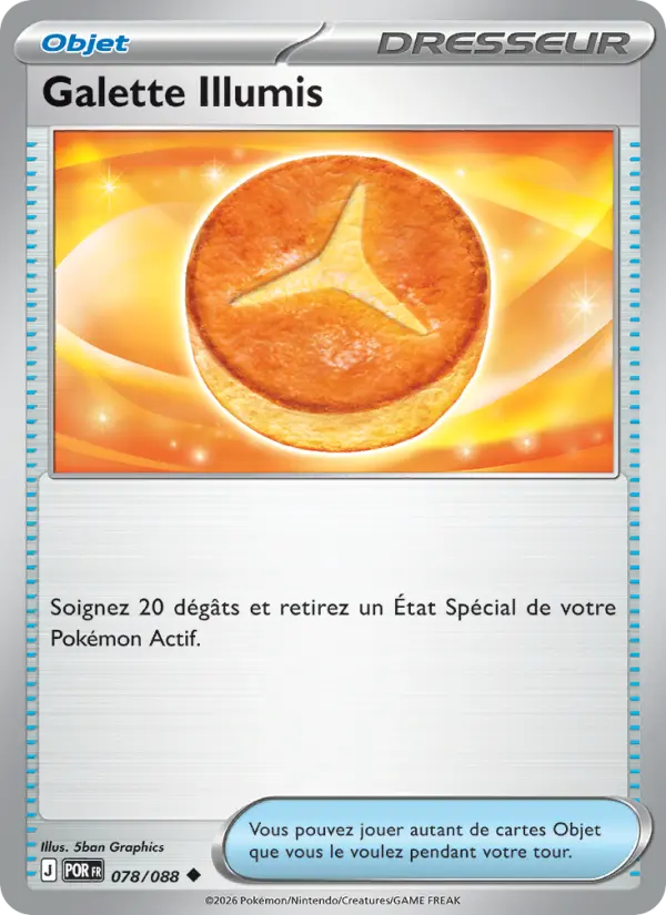 Scan HD carte Pokémon Galette Illumis 078/88 — Équilibre Parfait