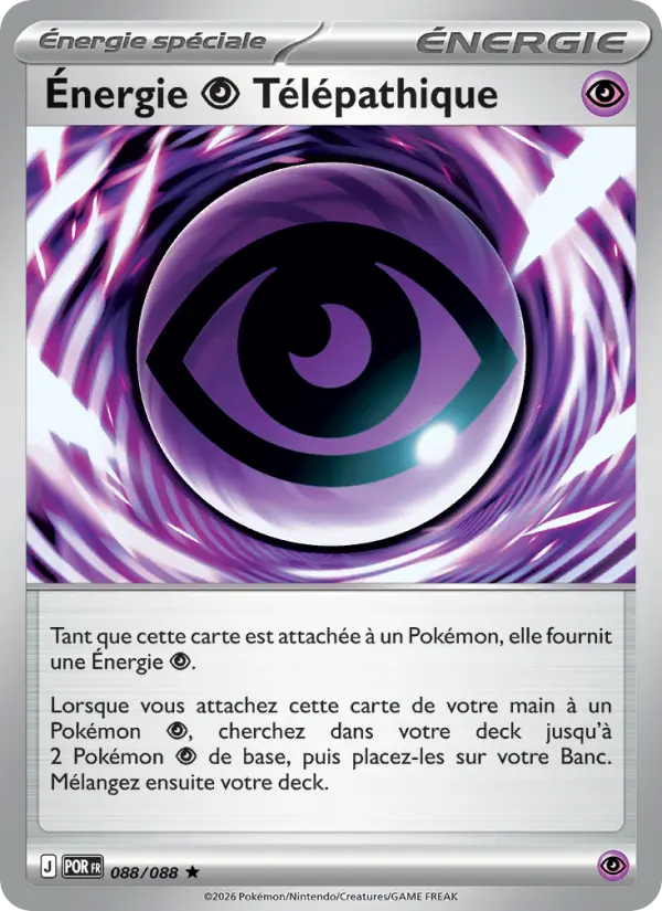 Scan HD carte Pokémon Énergie Psychic Télépathique 088/88 — Équilibre Parfait