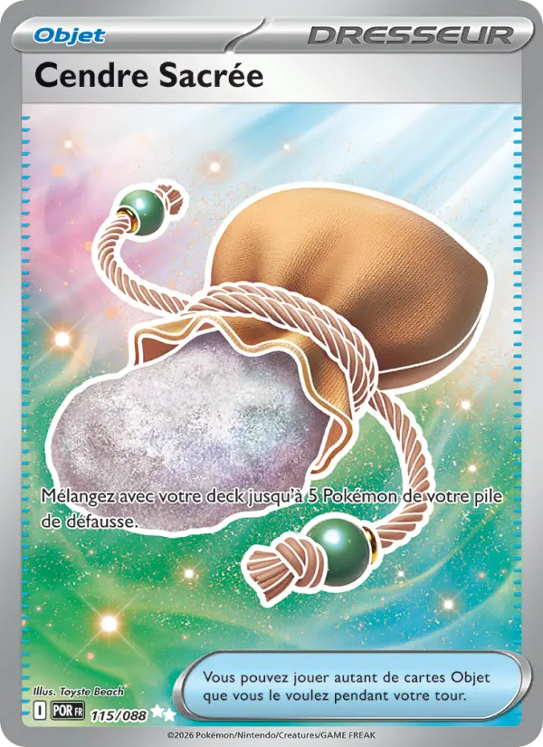 Scan HD carte Pokémon Cendre Sacrée 115/88 — Équilibre Parfait