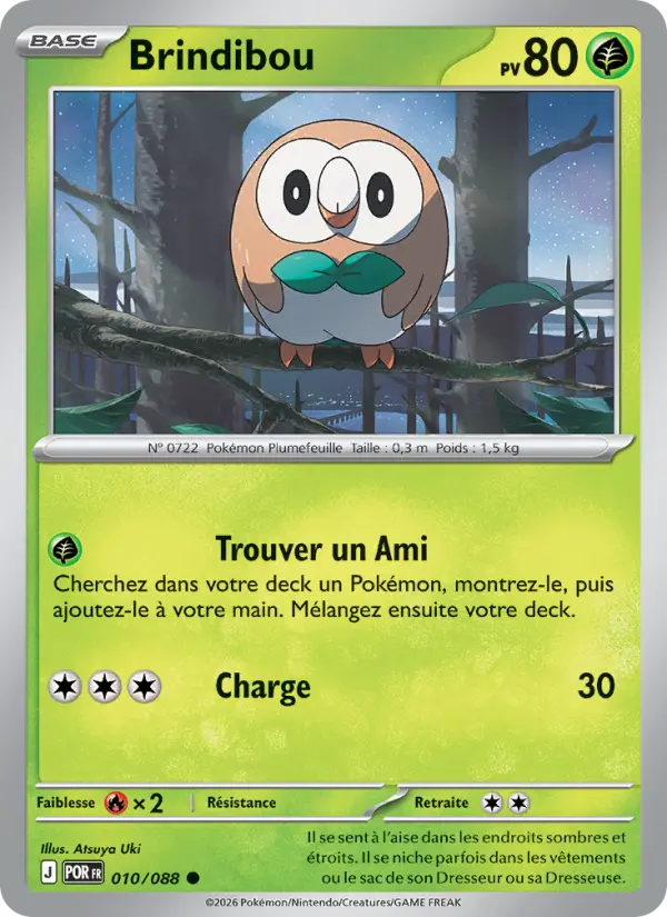Scan HD carte Pokémon Brindibou 010/88 — Équilibre Parfait