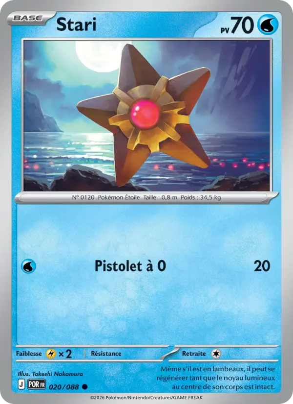 Scan HD carte Pokémon Stari 020/88 — Équilibre Parfait