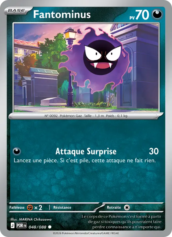 Scan HD carte Pokémon Fantominus 048/88 — Équilibre Parfait