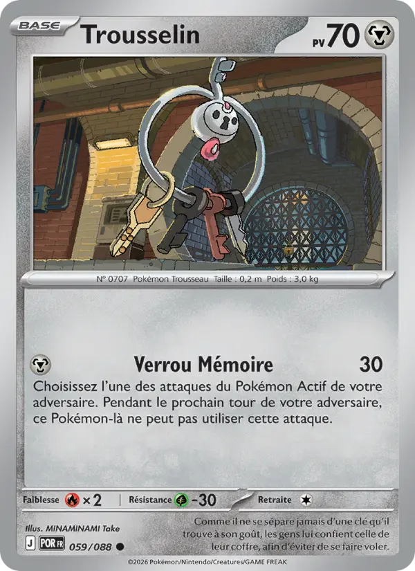 Scan HD carte Pokémon Trousselin 059/88 — Équilibre Parfait