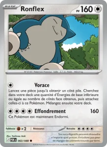 Carte Pokemon Ronflex 063/88 Équilibre Parfait