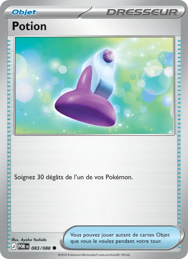 Scan HD carte Pokémon Potion 083/88 — Équilibre Parfait