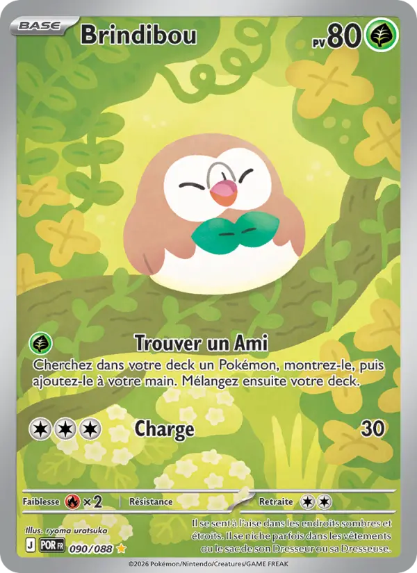 Scan HD carte Pokémon Brindibou 090/88 — Équilibre Parfait