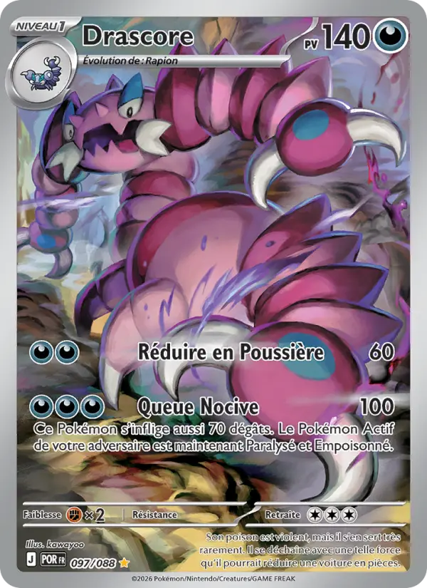Scan HD carte Pokémon Drascore 097/88 — Équilibre Parfait