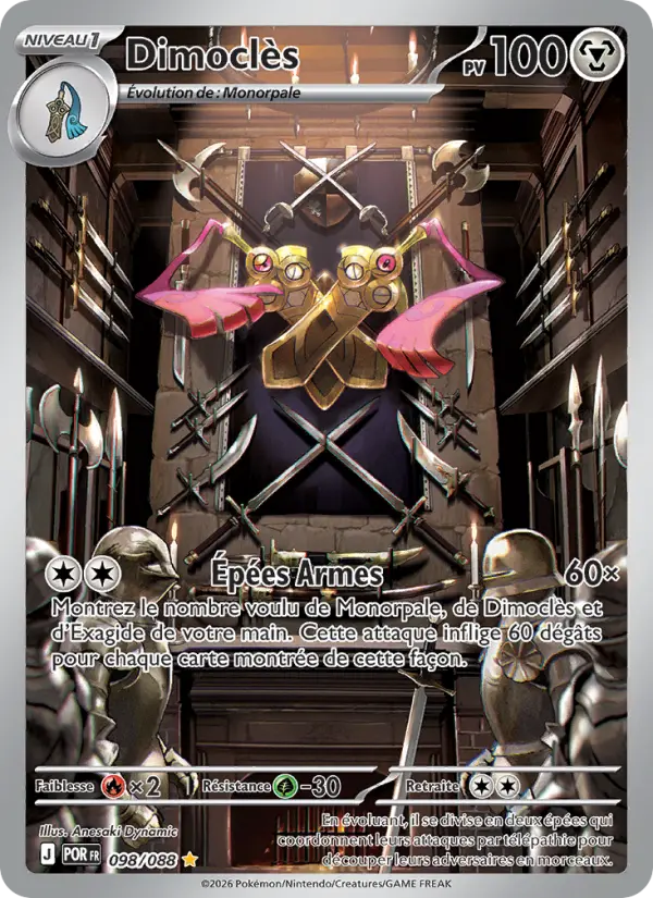 Scan HD carte Pokémon Dimoclès 098/88 — Équilibre Parfait