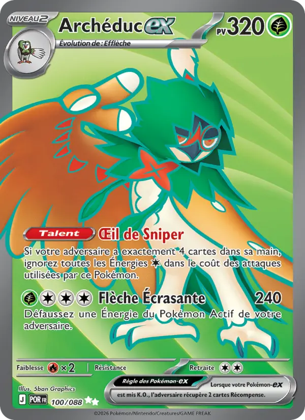 Scan HD carte Pokémon Archéduc-ex 100/88 — Équilibre Parfait