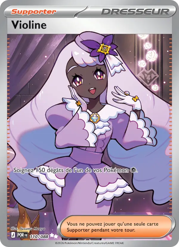 Scan HD carte Pokémon Violine 110/88 — Équilibre Parfait