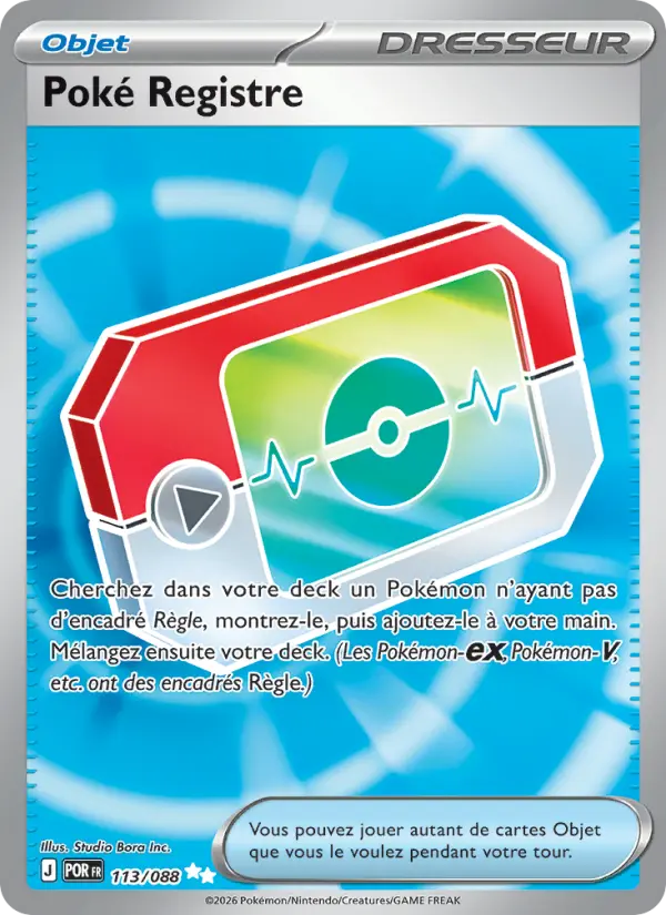 Scan HD carte Pokémon Poké Registre 113/88 — Équilibre Parfait