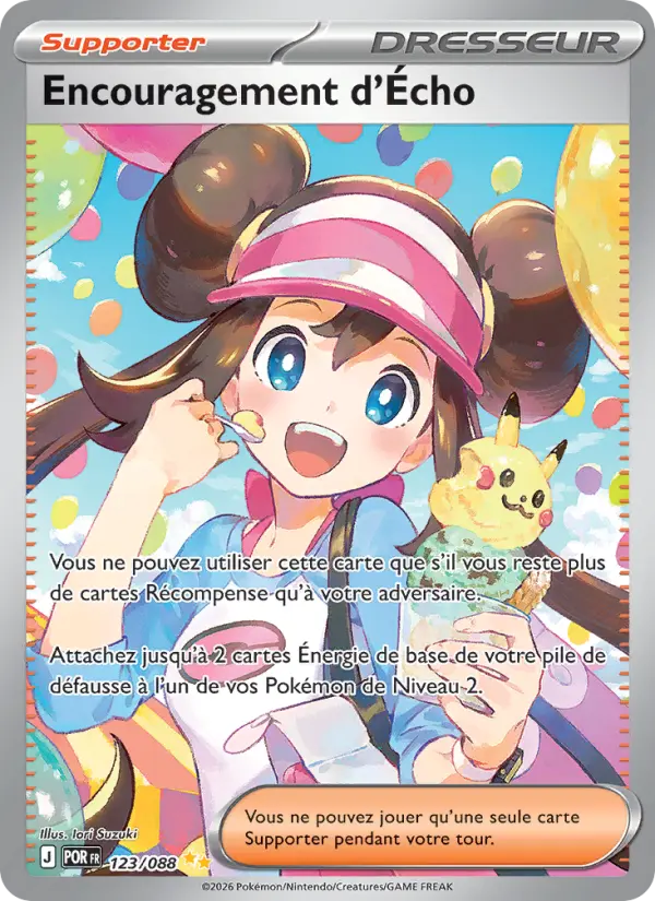 Scan HD carte Pokémon Encouragement d'Écho 123/88 — Équilibre Parfait