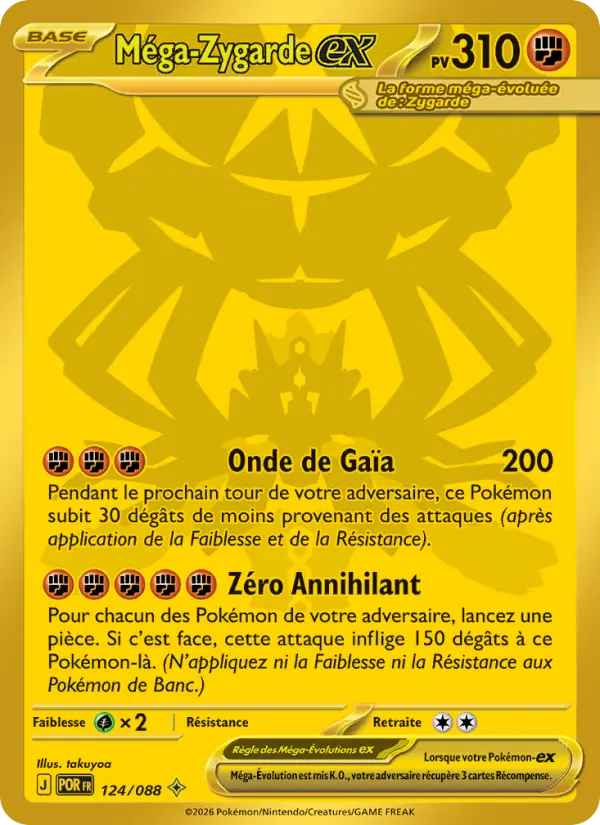 Scan HD carte Pokémon Méga-Zygarde-ex 124/88 — Équilibre Parfait