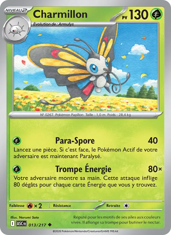 Scan HD carte Pokémon Charmillon 013/217 — Héros Transcendants