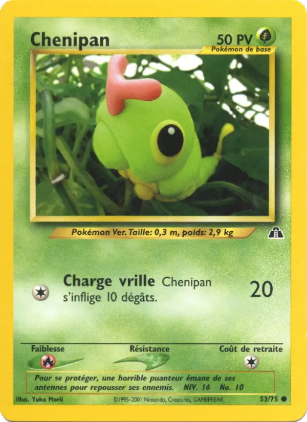 Scan HD carte Pokémon Chenipan 53/75 — Neo Discovery