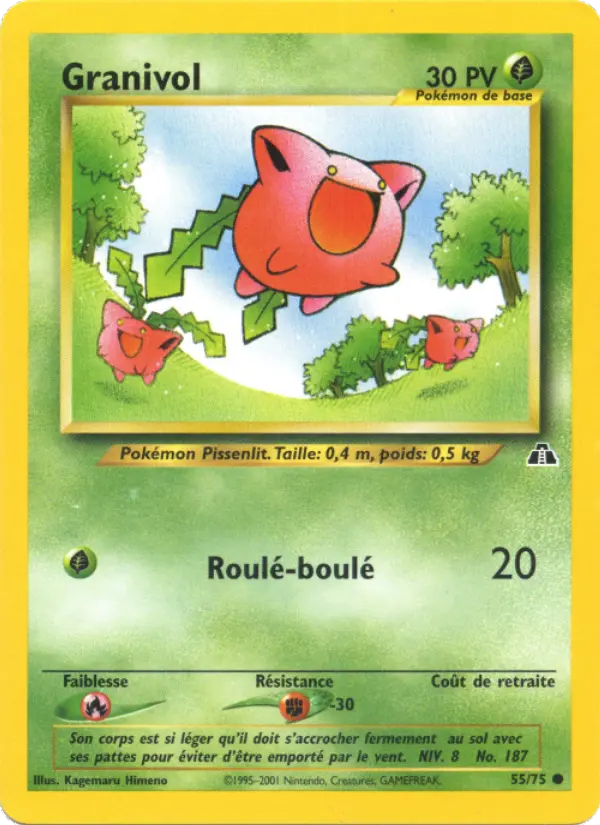 Scan HD carte Pokémon Granivol 55/75 — Neo Discovery