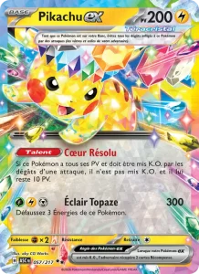 Carte Pokemon Pikachu-ex 057/217 Héros Transcendants