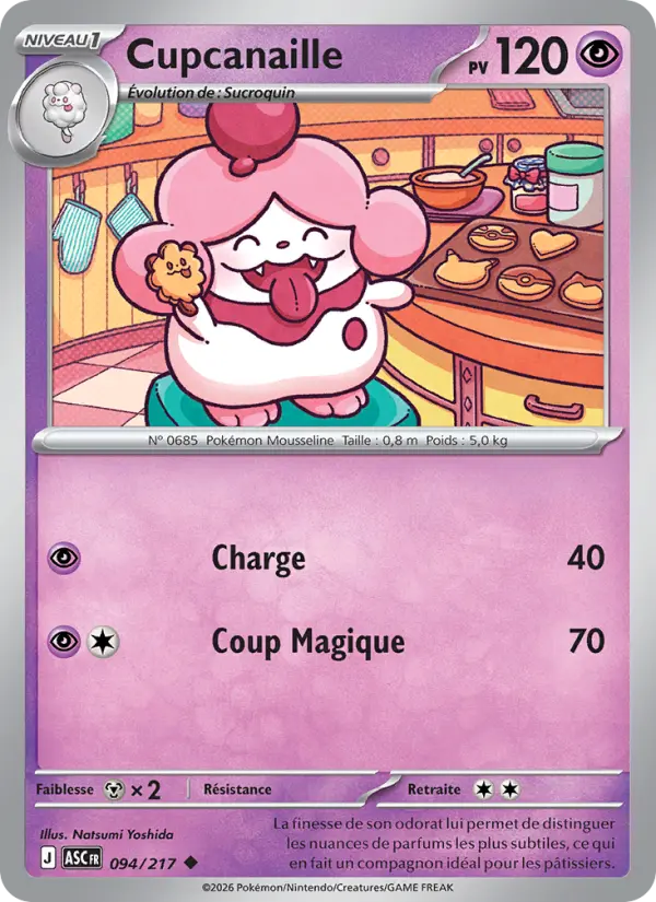 Scan HD carte Pokémon Cupcanaille 094/217 — Héros Transcendants