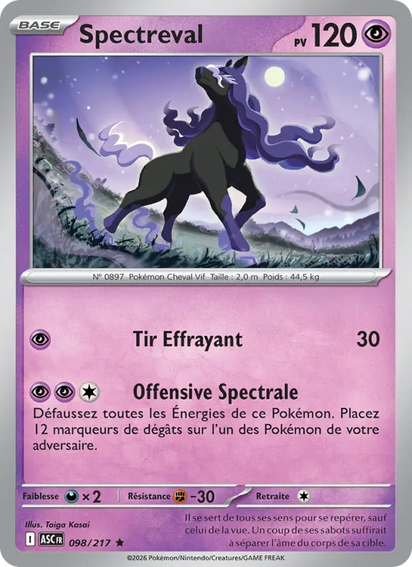 Scan HD carte Pokémon Spectreval 098/217 — Héros Transcendants