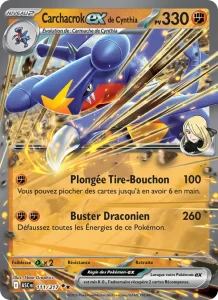 Carte Pokemon Carchacrock-ex de Cynthia 111/217 Héros Transcendants