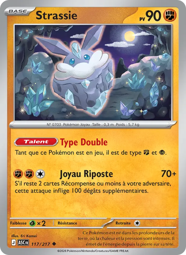Scan HD carte Pokémon Strassie 117/217 — Héros Transcendants