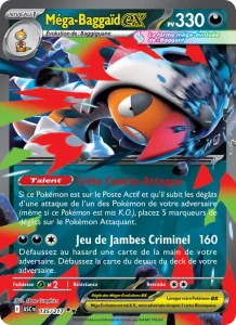 Carte Pokemon Méga-Baggaïd-ex 135/217 Héros Transcendants