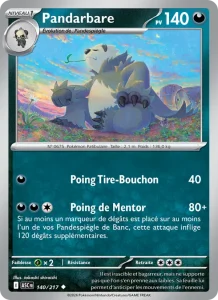 Carte Pokemon Pandarbare 140/217 Héros Transcendants