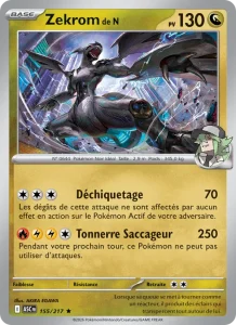 Carte Pokemon Zekrom de N 155/217 Héros Transcendants