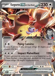 Carte Pokemon Kangourex-ex de la Team Rocket 162/217 Héros Transcendants