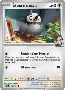 Carte Pokemon Étourmi d'Okuba 168/217 Héros Transcendants
