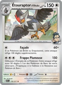 Carte Pokemon Étouraptor d'Okuba 170/217 Héros Transcendants