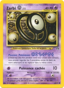 Carte Pokemon Zarbi O 69/75 Neo Discovery
