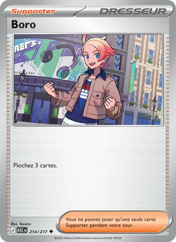 Scan HD carte Pokémon Boro 214/217 — Héros Transcendants