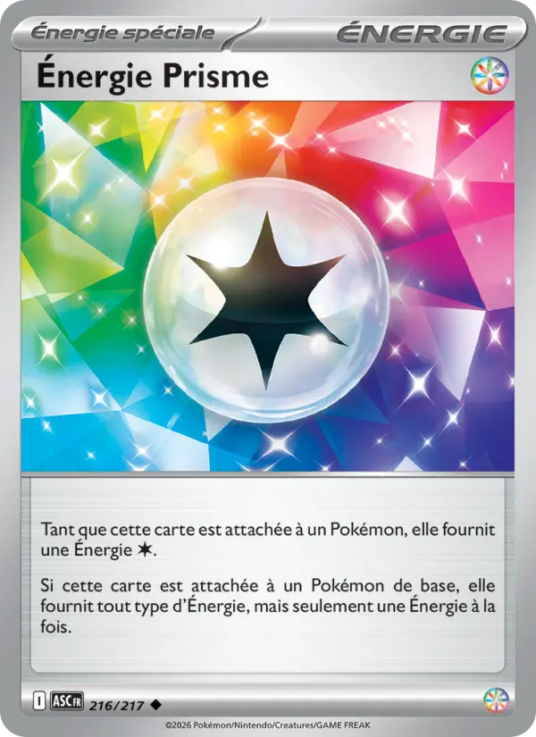 Scan HD carte Pokémon Énergie Prisme 216/217 — Héros Transcendants