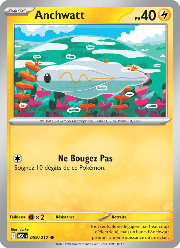 Scan HD carte Pokémon Anchwatt 059/217 — Héros Transcendants