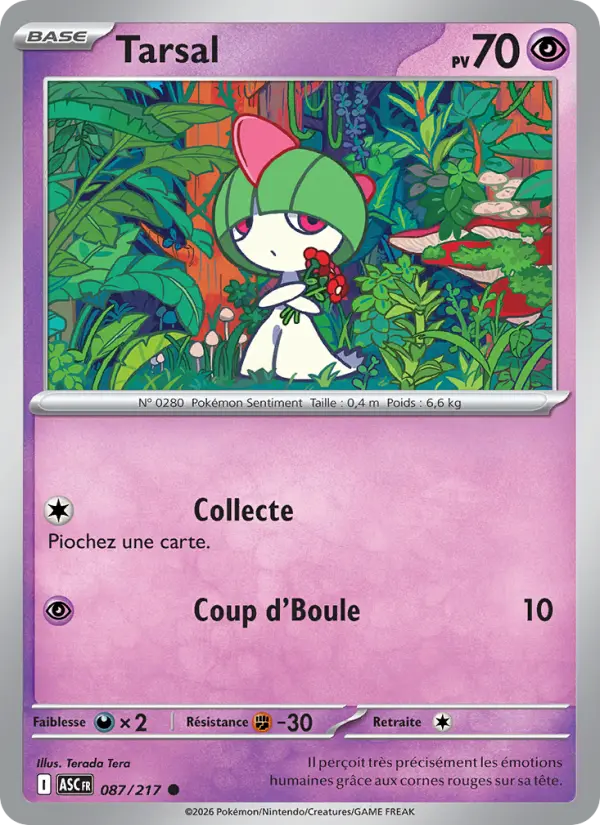 Scan HD carte Pokémon Tarsal 087/217 — Héros Transcendants
