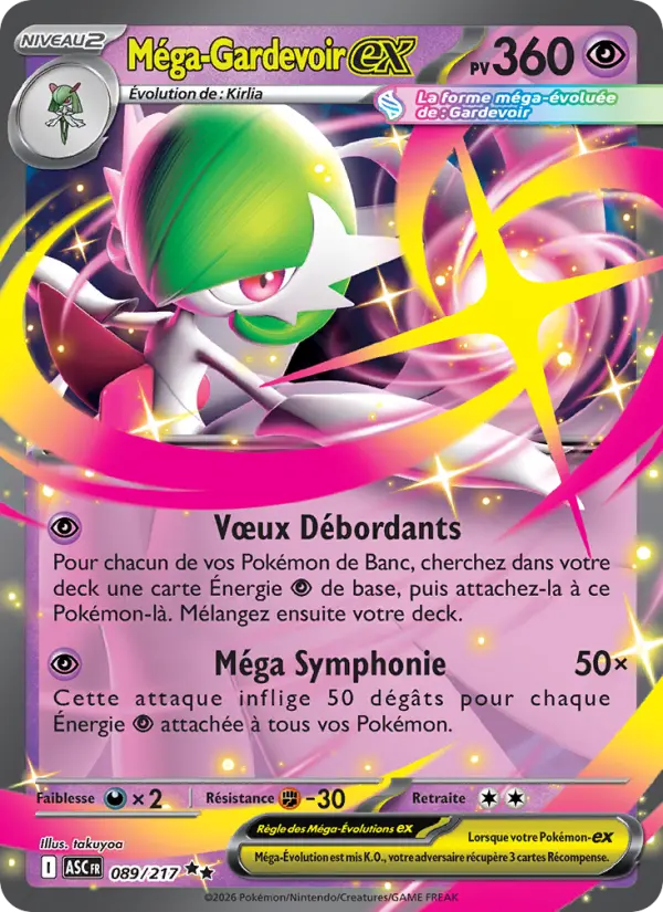Scan HD carte Pokémon Méga-Gardevoir-ex 089/217 — Héros Transcendants