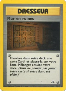 Carte Pokemon Mur en ruines 74/75 Neo Discovery