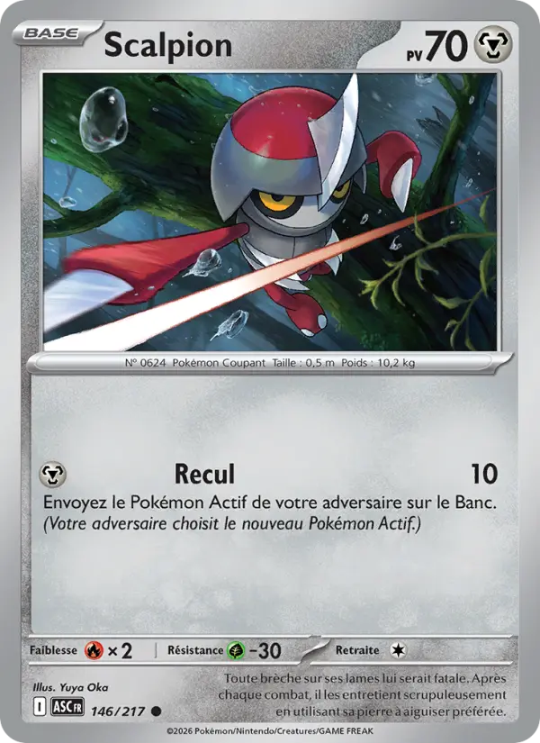 Scan HD carte Pokémon Scalpion 146/217 — Héros Transcendants
