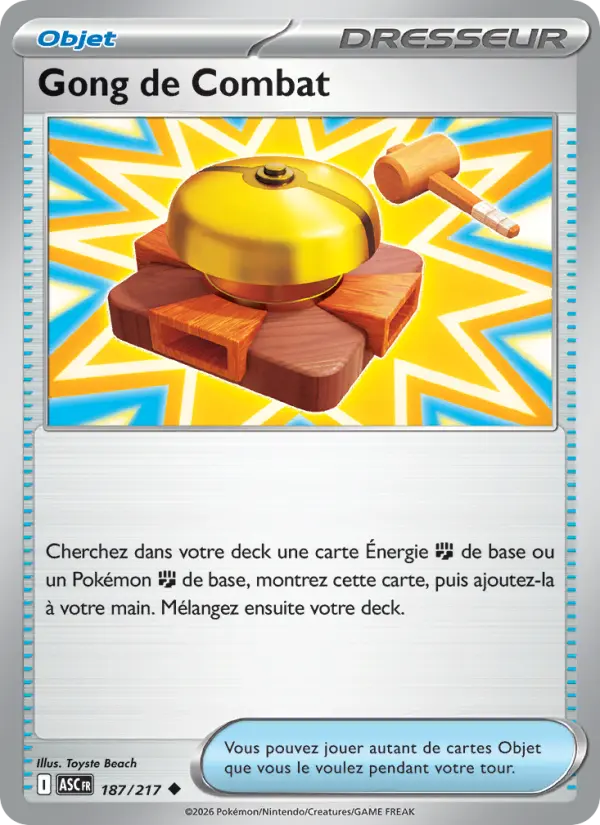 Scan HD carte Pokémon Gong de Combat 187/217 — Héros Transcendants