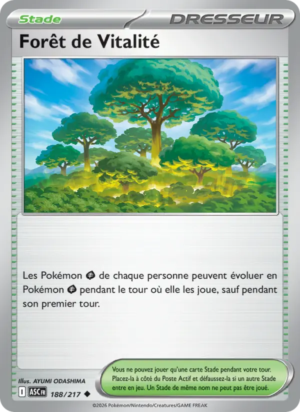 Scan HD carte Pokémon Forêt de Vitalité 188/217 — Héros Transcendants