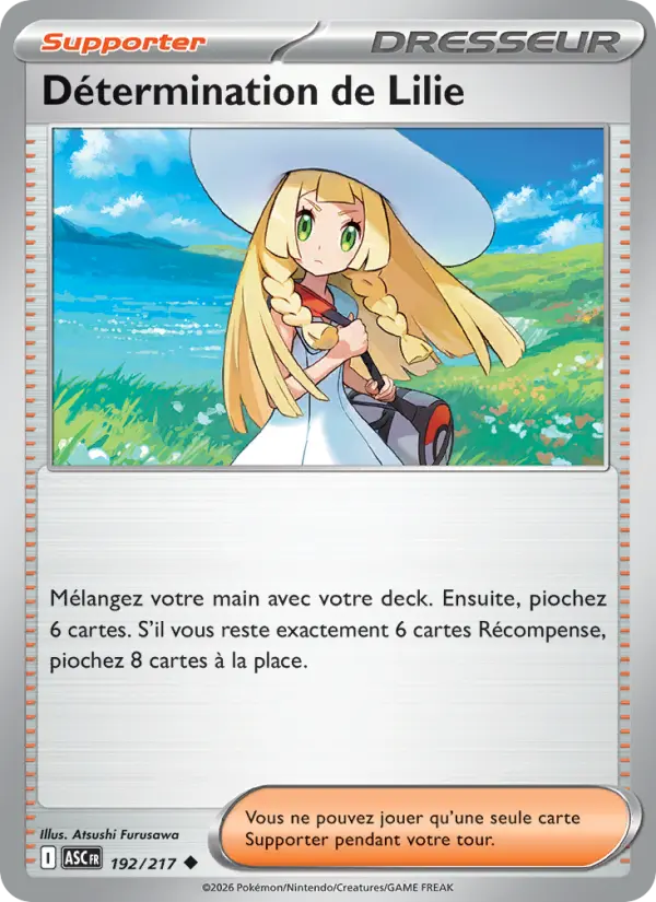 Scan HD carte Pokémon Détermination de Lilie 192/217 — Héros Transcendants