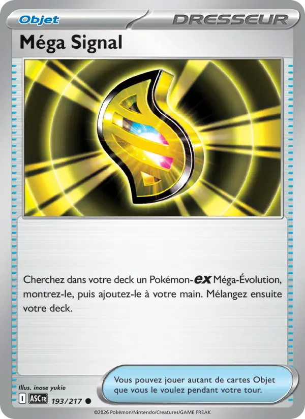 Scan HD carte Pokémon Méga Signal 193/217 — Héros Transcendants