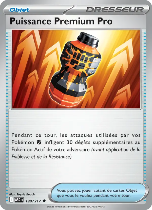 Scan HD carte Pokémon Puissance Premium Pro 199/217 — Héros Transcendants