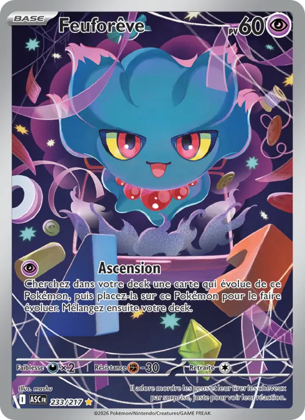 Scan HD carte Pokémon Feuforêve 233/217 — Héros Transcendants