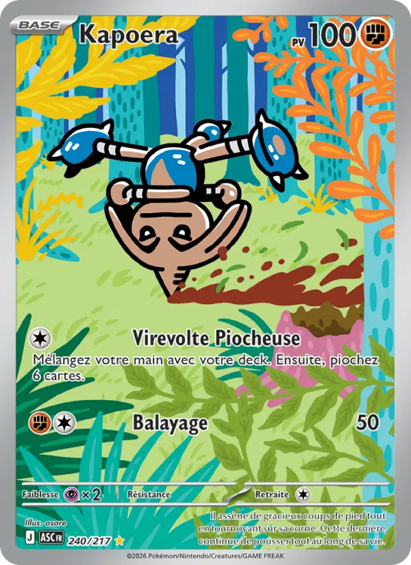 Scan HD carte Pokémon Kapoera 240/217 — Héros Transcendants